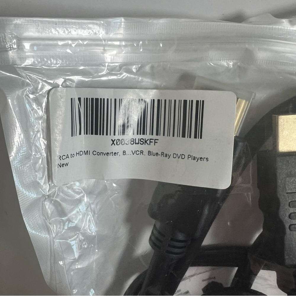 Black RCA to HDMI Converter Cable for Blue-Ray and DVD Players - Picture 3 of 3